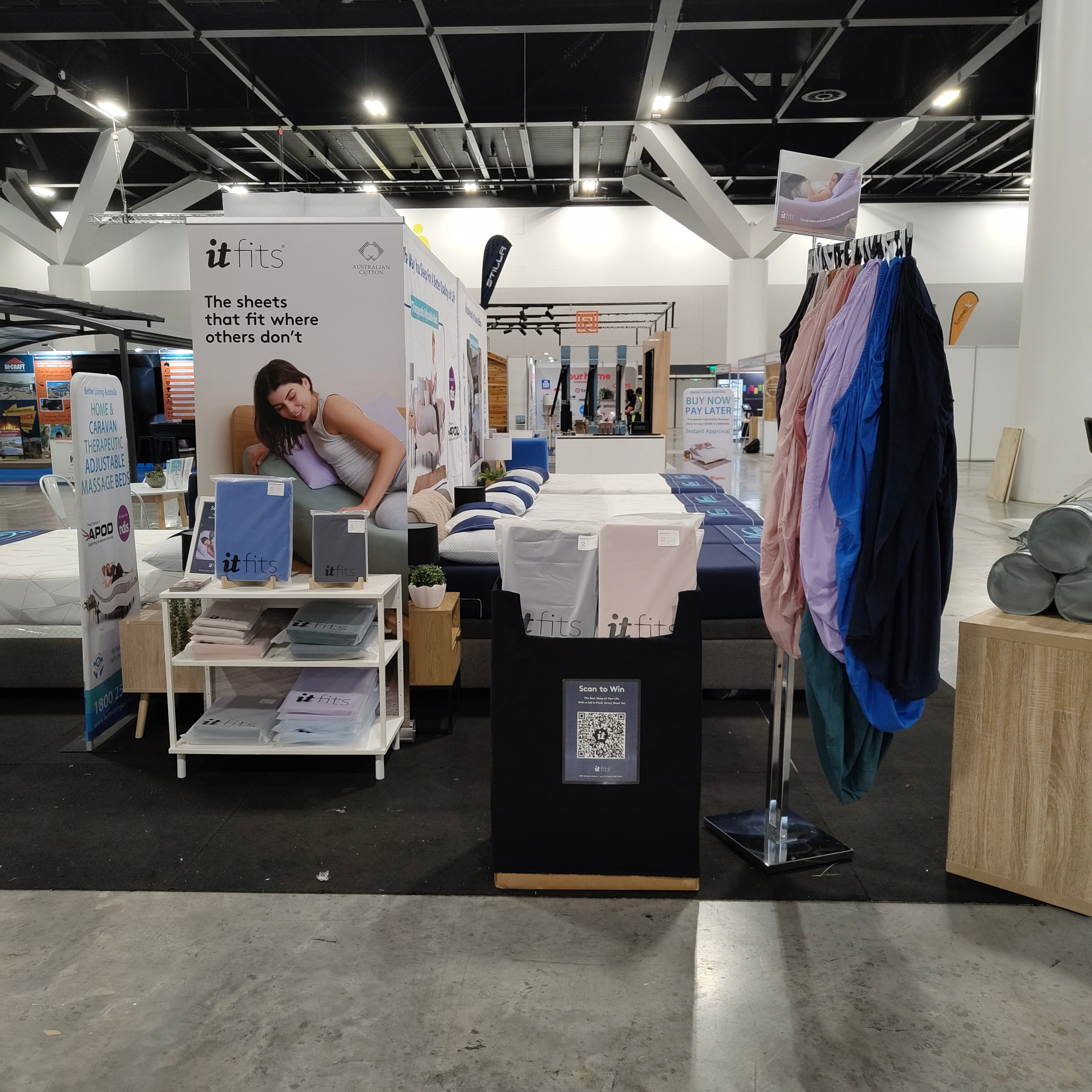 It-Fits jersey sheets for adjustable beds and Better Living at the Home Show in Brisbane