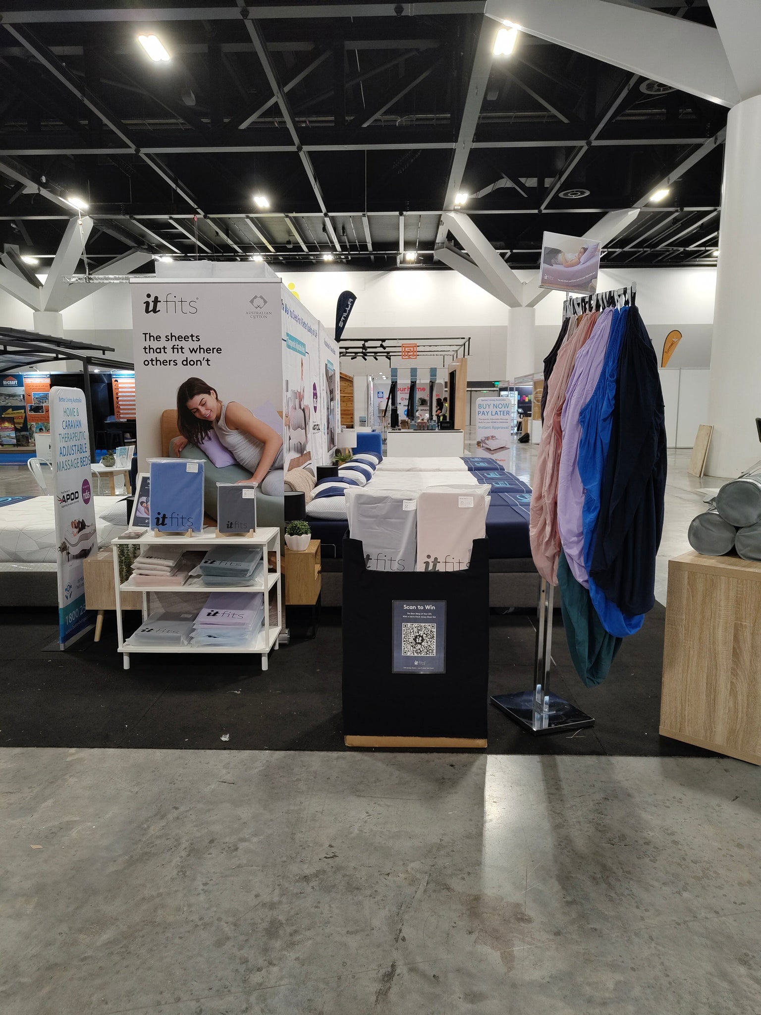 It-Fits jersey sheets for adjustable beds and Better Living at the Home Show in Brisbane