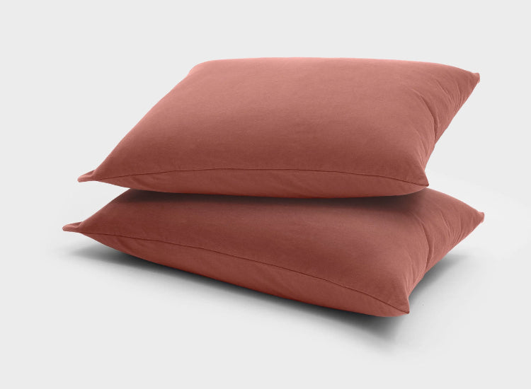 Vintage rose pillow slips by It-Fits, 2 pack made from breathable Australian cotton jersey, with cooling properties.