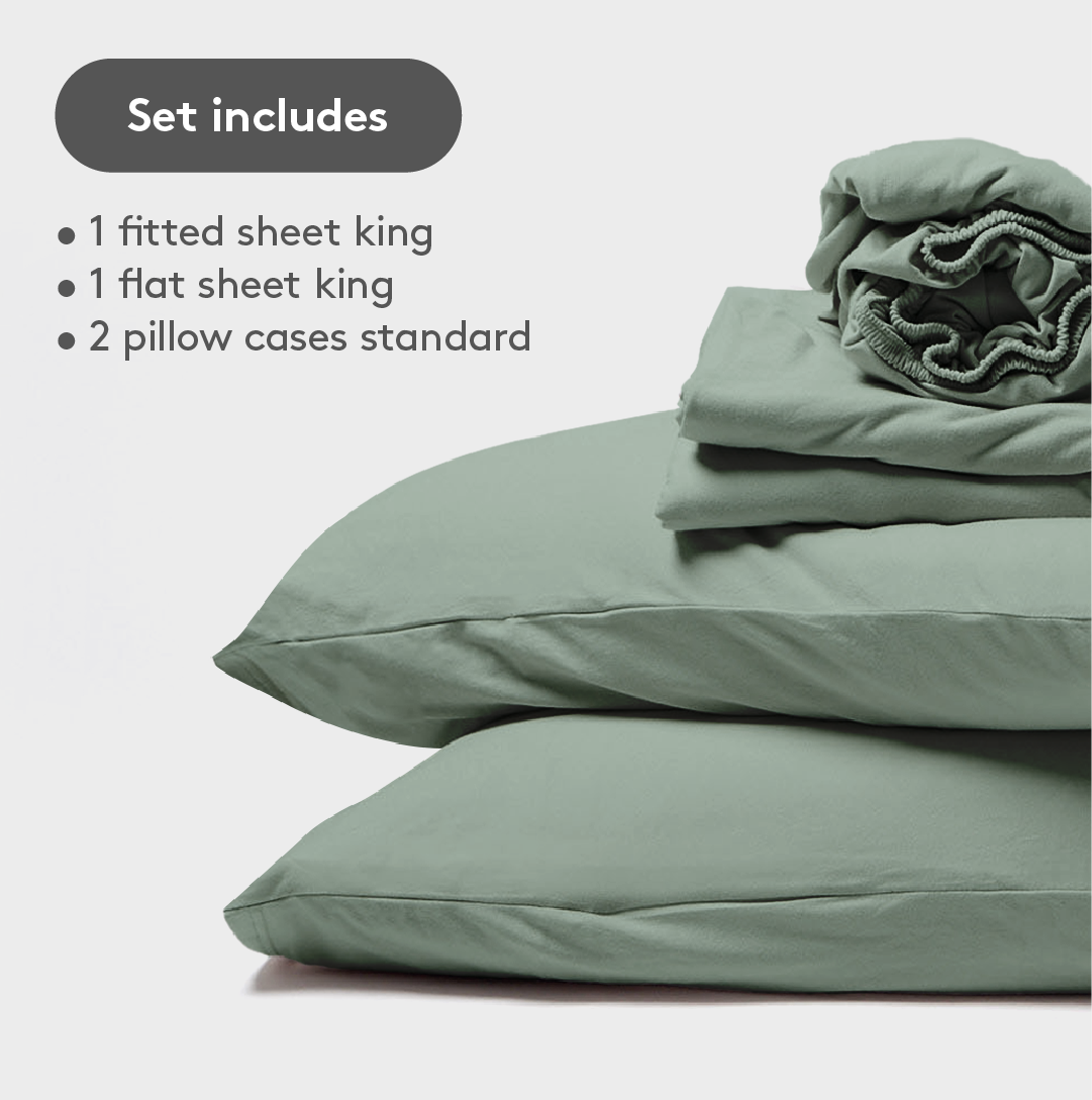 Itfits sage jersey sheet set – king