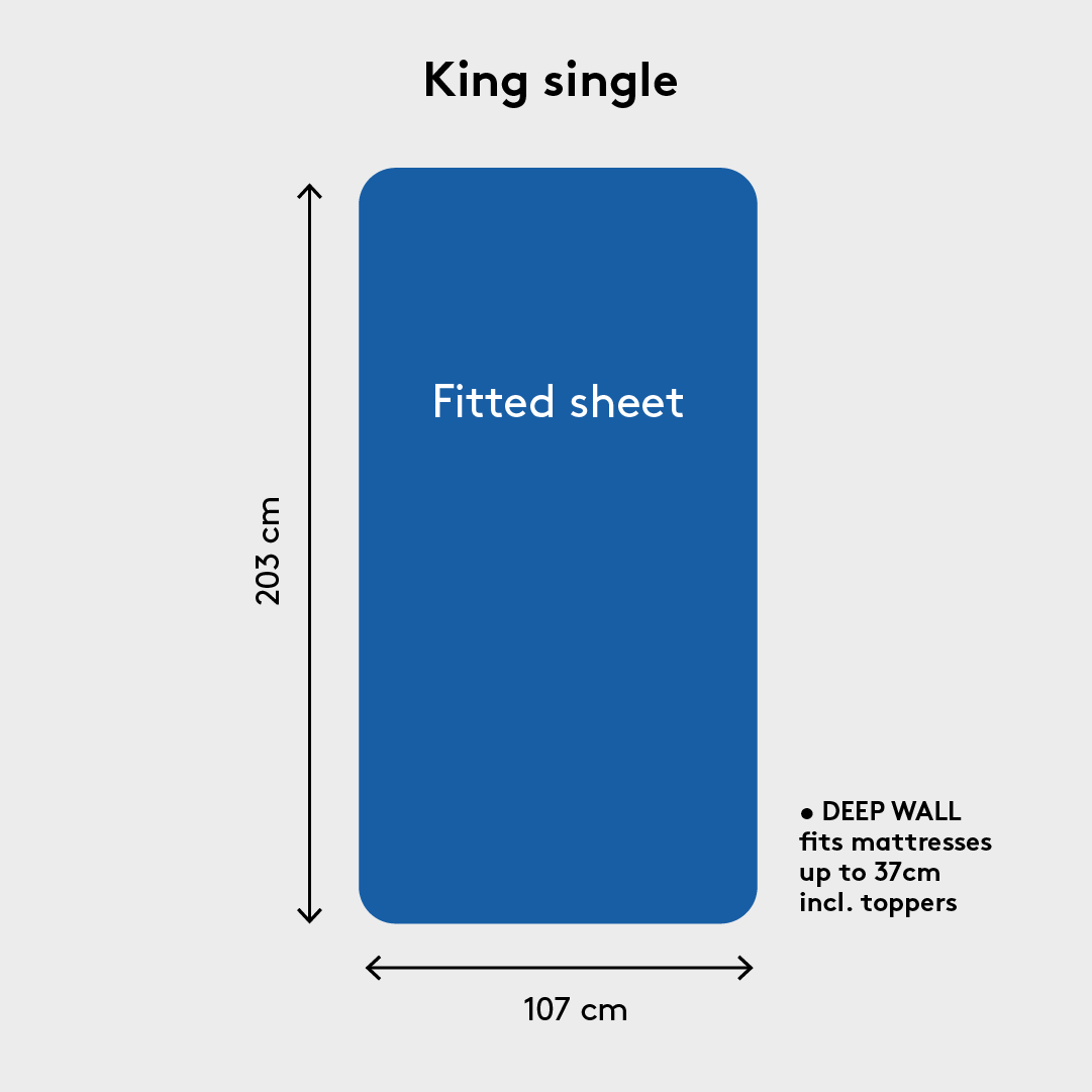 King Single jersey sheet sizing – breathable stretch sheets for tall beds or split California King