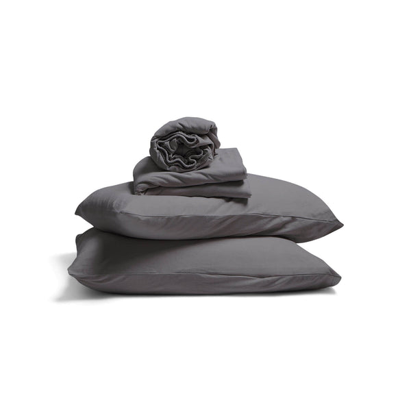 Sheet Set - Split King (2 pieces Single / Long Single) - Charcoal