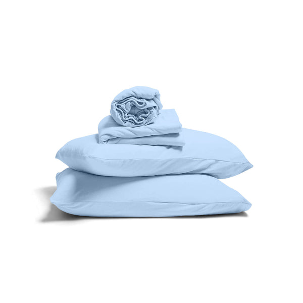 Sheet Set - Split King (2 pieces Single / Long Single) - Sky Blue