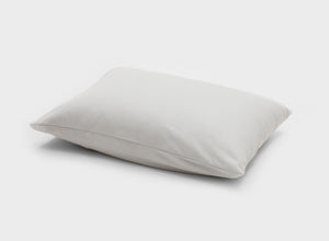 It-Fits 100% Australian cotton jersey pillowcase in beige displayed on a pillow, for soft and breathable comfort, one pack.