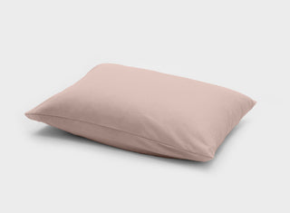 Cotton jersey pillow slip in ginger brown displayed on a pillow by It-Fits, made from smooth breathable 100% Australian cotton, one pack.